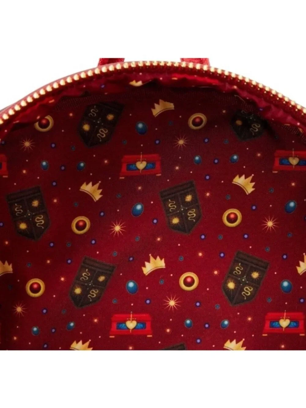 Loungefly Disney Snow White Evil Queen Peacock Throne Mini Backpack Velvet NWT